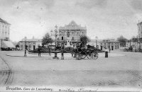 carte postale ancienne de Ixelles Gare du Luxembourg