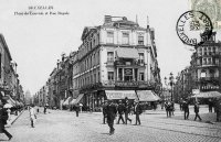 carte postale de Bruxelles Place de Louvain et Rue Royale