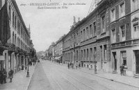 carte postale ancienne de Laeken Rue Marie-Christine - Ecole Communale des Filles