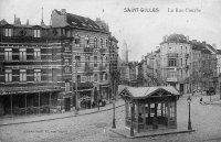 carte postale ancienne de Saint-Gilles La Rue Courbe (rue arthur Diderich)