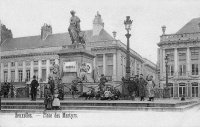 carte postale de Bruxelles Place des Martyrs