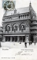 postkaart van Brussel Théatre Flamand (façade)