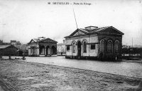 carte postale de Bruxelles Porte du Rivage (actuelle place de l'Yser)