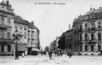 carte postale de Bruxelles Place Stéphanie