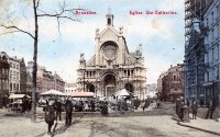 carte postale de Bruxelles Eglise Ste Catherine