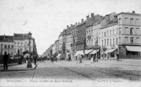 carte postale ancienne de Schaerbeek Place Liedts et rue Gallait