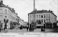 carte postale ancienne de Saint-Gilles La place de Constantinople (actuellement place des héros)