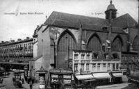 carte postale de Bruxelles Eglise Saint-Nicolas près de la bourse