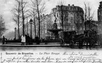 carte postale de Bruxelles La place Rouppe