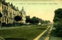 carte postale de Bruxelles Avenue Palmerston et folle chanson - Square Ambiorix