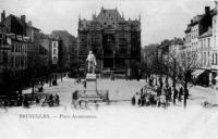 carte postale de Bruxelles Place Anneessens