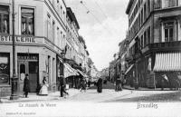 carte postale ancienne de Ixelles La Chaussée de Wavre (croisement avec le chaussée d'ixelles)