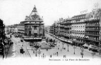 carte postale de Bruxelles La Place de Brouckère