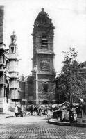carte postale de Bruxelles La tour de l'ancienne église Sainte-Catherine