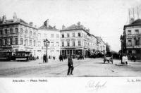 carte postale de Bruxelles Place Madou