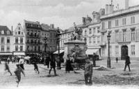 carte postale de Bruxelles Fontaine place du Grand Sablon