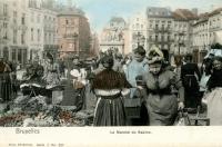 carte postale de Bruxelles Le Marché du Sablon