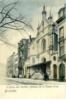 postkaart van Brussel L'église des Carmes avenue de la Toison d'or