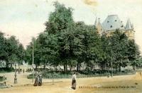 carte postale de Bruxelles Square de la porte de Hal