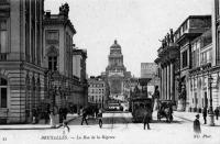 carte postale de Bruxelles La rue de la régence