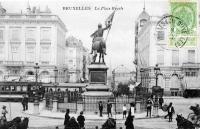 carte postale de Bruxelles La place Royale