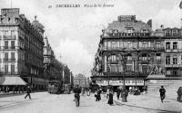carte postale de Bruxelles Place de la Bourse