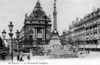 carte postale de Bruxelles Le monument Anspach