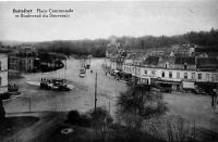 carte postale ancienne de Watermael-Boitsfort Place communale et Boulevard du Souverain