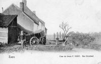 carte postale de Evere Cour de ferme près du croisement de la rue Stroobants et de la rue Doolegt