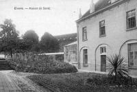 postkaart van Evere Het gebouw op de achtergrond statt in de Goede Herderstraat.