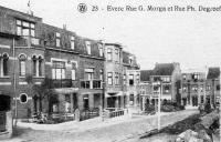 carte postale de Evere Rue G. Morga et rue Ph. Degreef