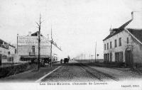 carte postale de Evere Chaussée de Louvain au croisement de la rue des deux maisons.