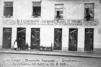 carte postale de Evere Au grand dépôt de couronnes. Brasserie St. Michel. Avenue du cimetière 151