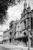 carte postale de Bruxelles Avenue de la Toison d'or. Eglise des pères Carmes