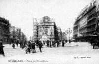 carte postale de Bruxelles Place de Brouckère