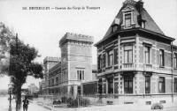 carte postale ancienne de Etterbeek Caserne des corps de transport (actuellement restaurant le Mess)