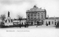 carte postale de Bruxelles Gare du Luxembourg