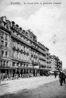 carte postale de Bruxelles Le grand hôtel au boulevard Anspach