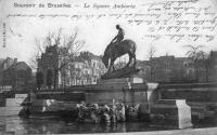 carte postale de Bruxelles Le square Ambiorix