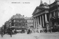 carte postale de Bruxelles La Bourse