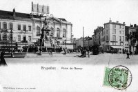 carte postale de Bruxelles Porte de Namur