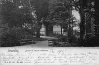 carte postale de Bruxelles Jardin de l'école vétérinaire rue Terarken