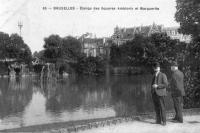 carte postale de Bruxelles Etangs des squares Ambiorix et Marguerite