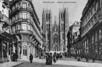 carte postale de Bruxelles Eglise Sainte-Gudule