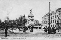 carte postale de Bruxelles Fontaine de Brouckère