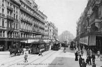 carte postale de Bruxelles Le Grand Hôtel et le Boulevard Anspach