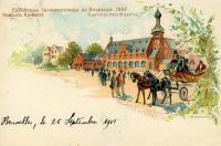 postkaart van Brussel Exposition internationale de 1897 - Bruxelles Kermesse - Quartier du vieux Bruxelles