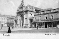 carte postale ancienne de Ixelles Marché à Ixelles (démoli en 1971 - rue de la Tulipe)