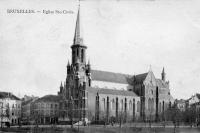carte postale ancienne de Ixelles Eglise Ste-Croix