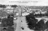 carte postale ancienne de Ixelles Place Ste-Croix (Flagey) - Vue panoramique sur la Chaussée d'Ixelles